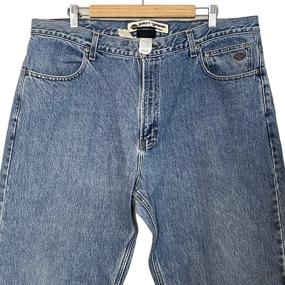 Harley Davidson Mens Genuine Motor Medium Wash Straight Leg Jeans size 40 x 30 - Picture 3 of 13